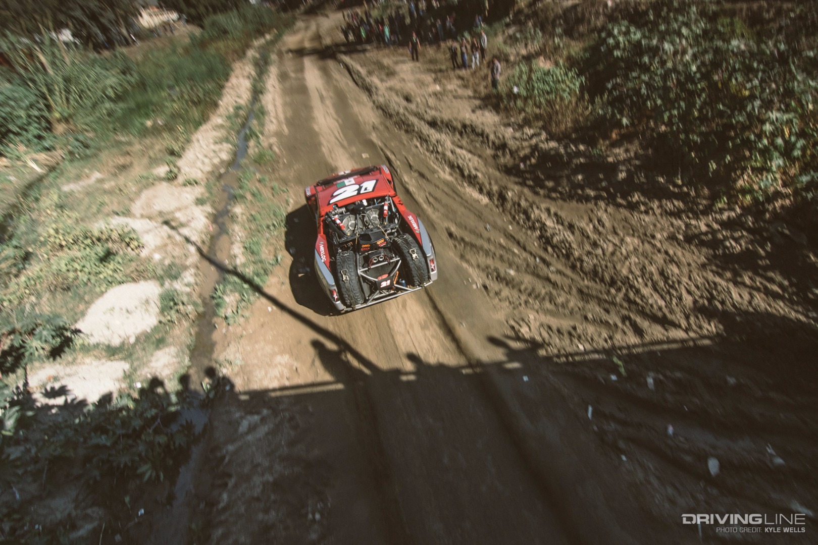 Tavo Vildosola charging through the wash