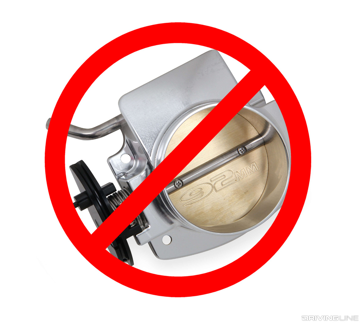 No Sign Over a Throttle Plate