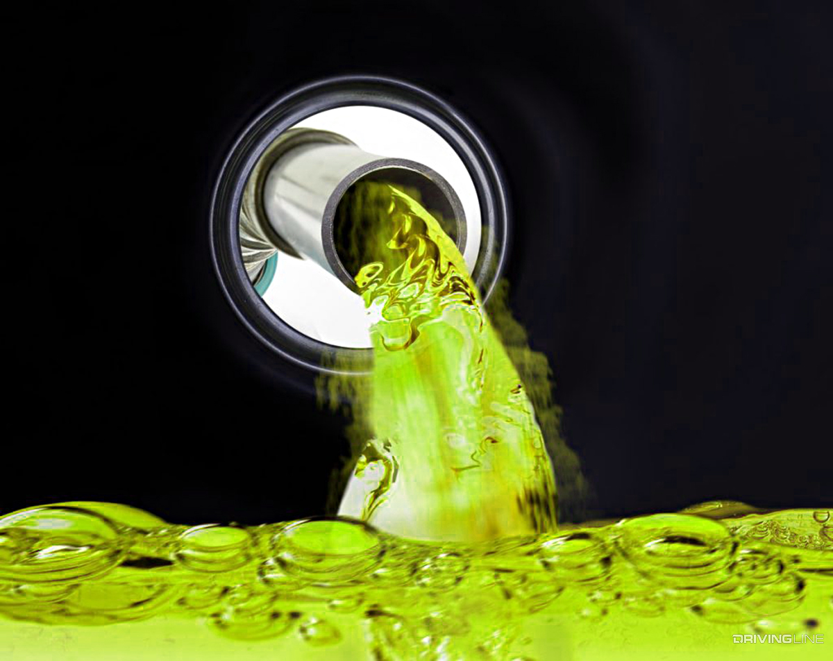 Inside View of Diesel Fuel Being Pumped Into a Tank