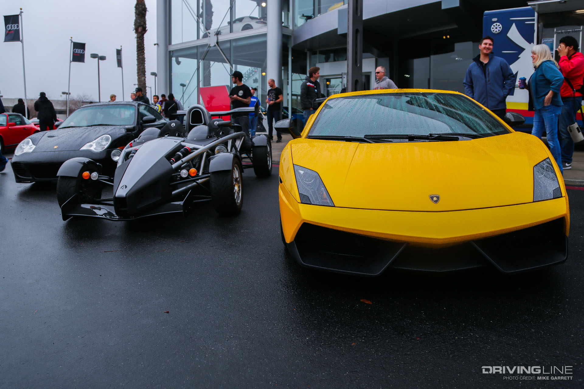 Porsche, Ariel Atom and Lamborghini