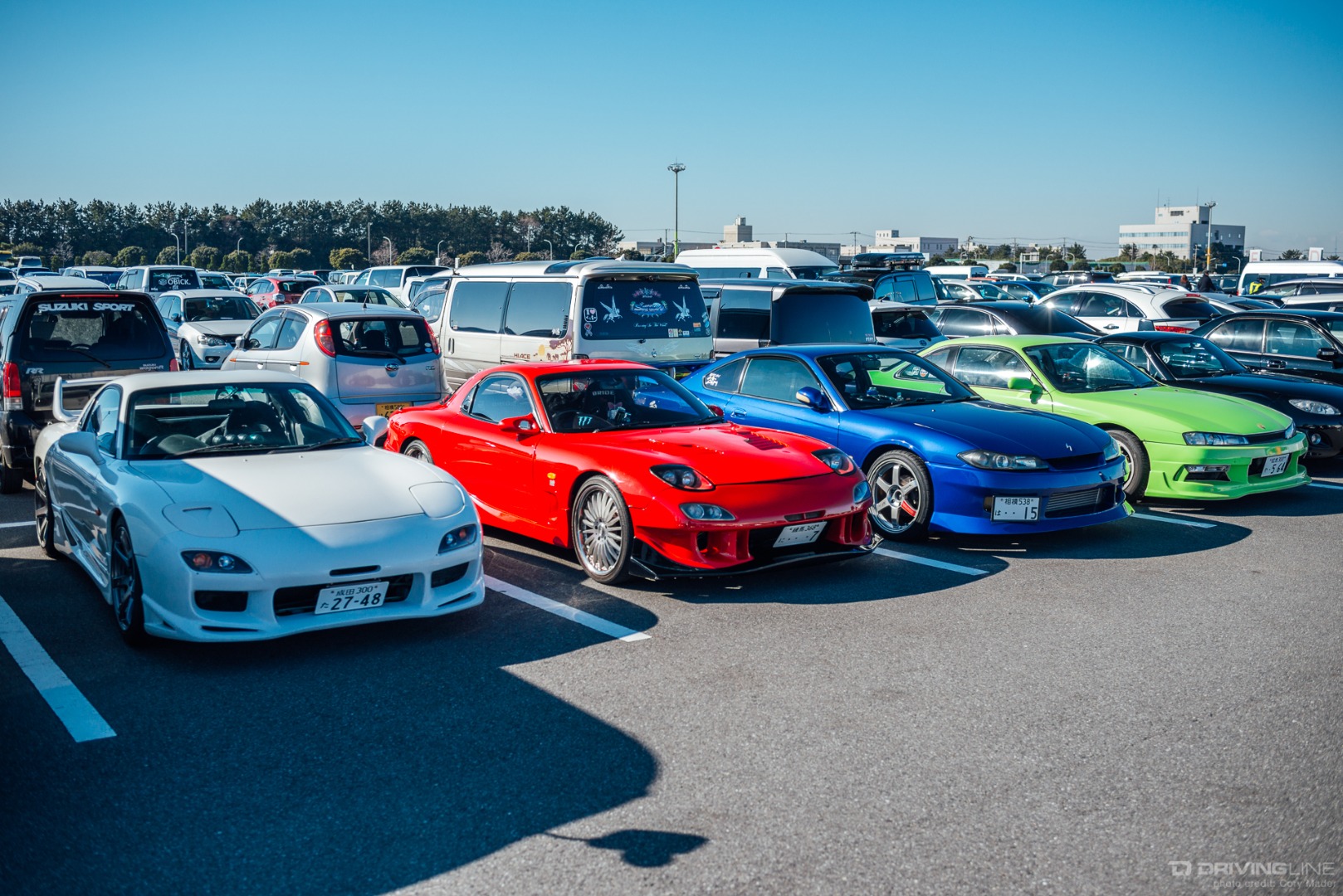Tokyo Auto Salon Parking Lot four cars