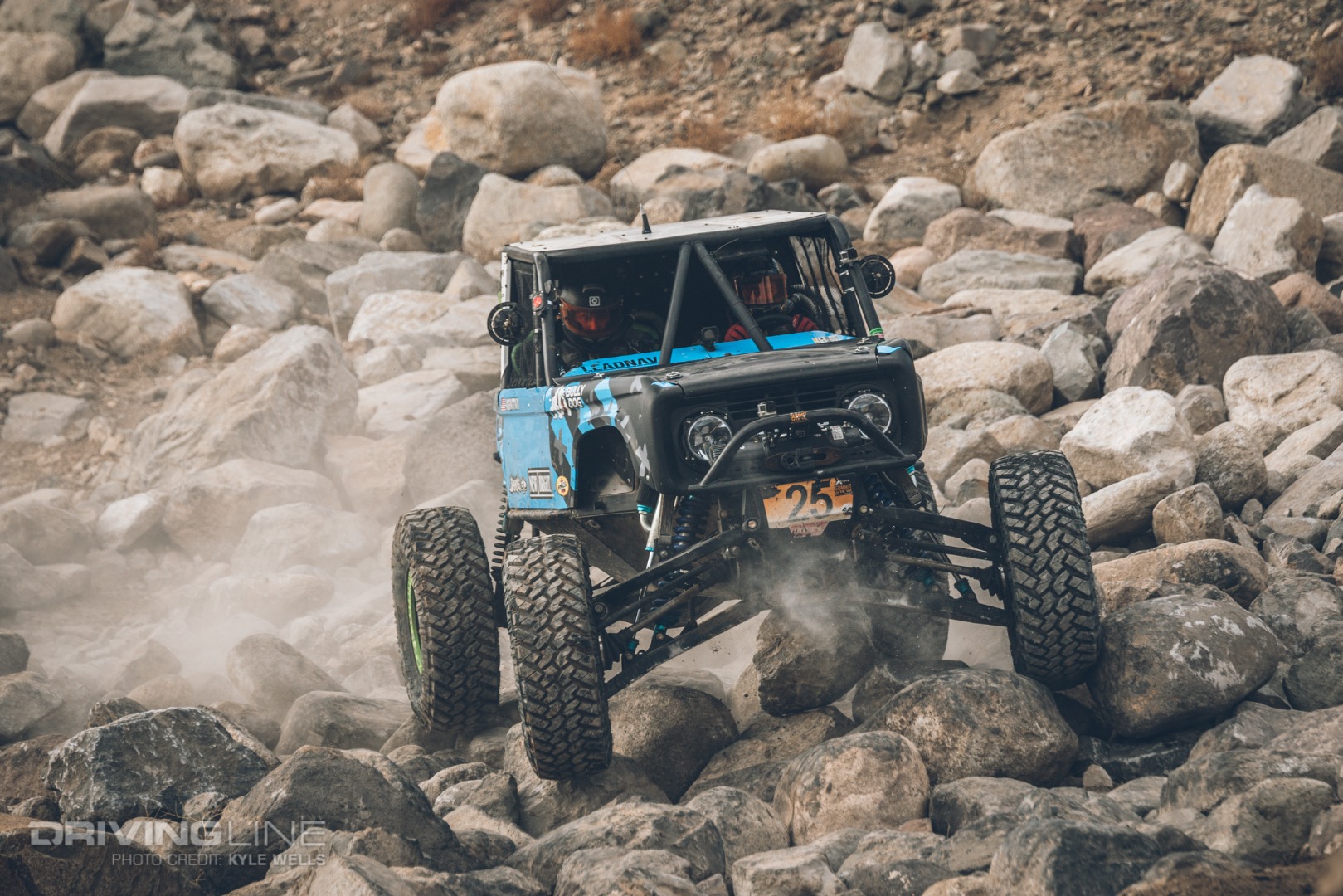 Vaughn Gittin Jr Driving his Ultra4 rig through rocks