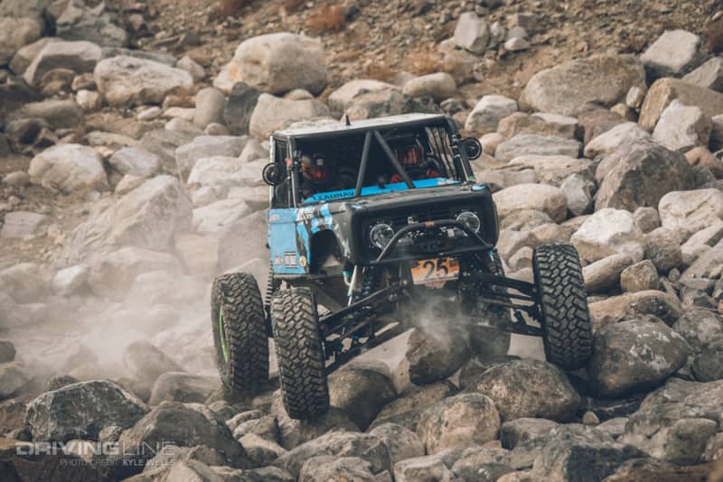 Vaughn Gittin Jr Driving his Ultra4 rig through rocks