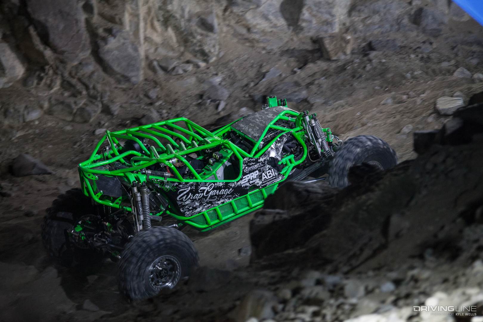 The intricate chassis design of a Rock Bouncer