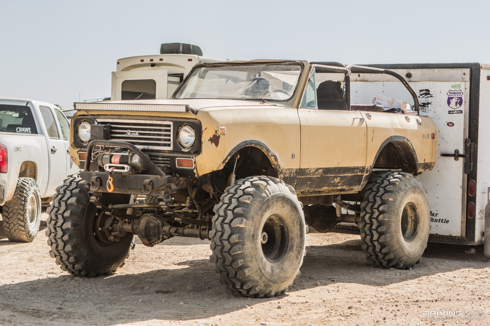An International Harvester Scout on one-ton axles