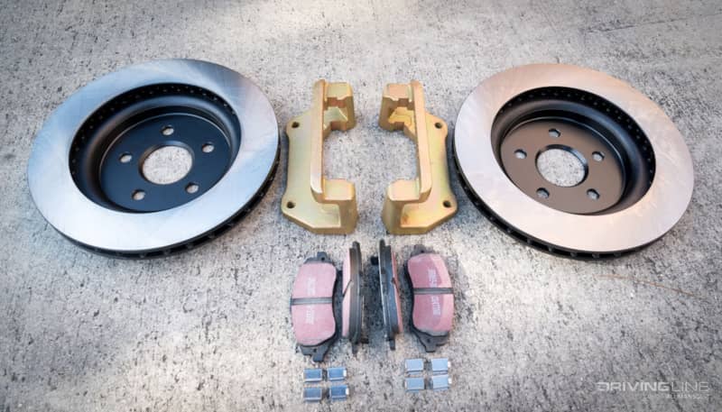 Dynatrac Pro Grip Jeep Wrangler Big Brake Kit Uninstalled