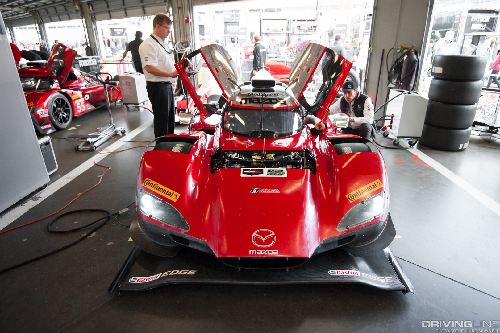 Mazda Team Joest pits at Rolex 24 Hours of Daytona