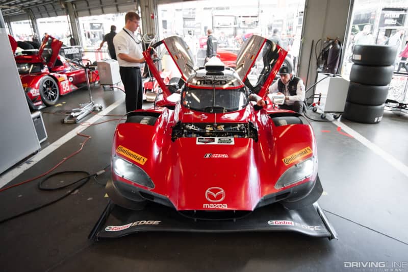 Mazda Team Joest pits at Rolex 24 Hours of Daytona