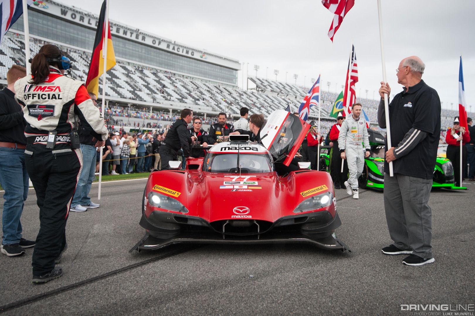 Mazda Team Joest pits at Rolex 24 Hours of Daytona RT24-P opening ceremonies