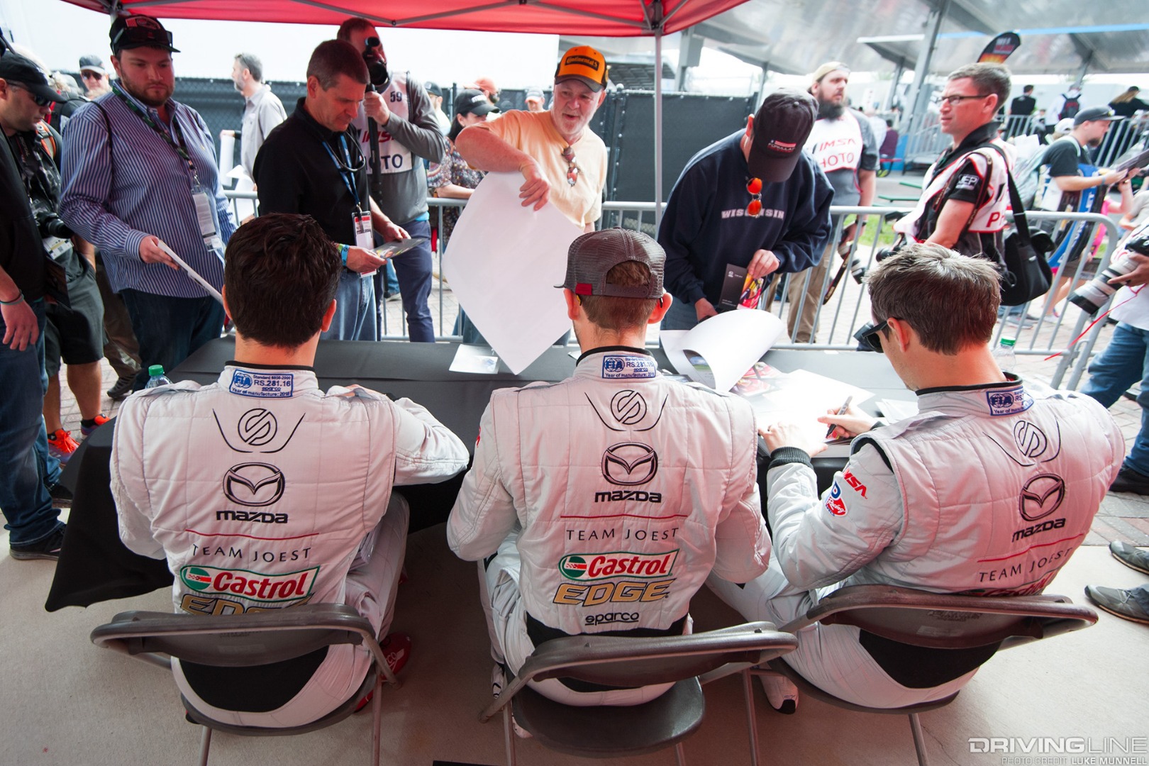 Mazda Team Joest Rolex 24 Hours of Daytona autograph session Jonathan Bomarito, Harry Tincknell, Spencer Pigot
