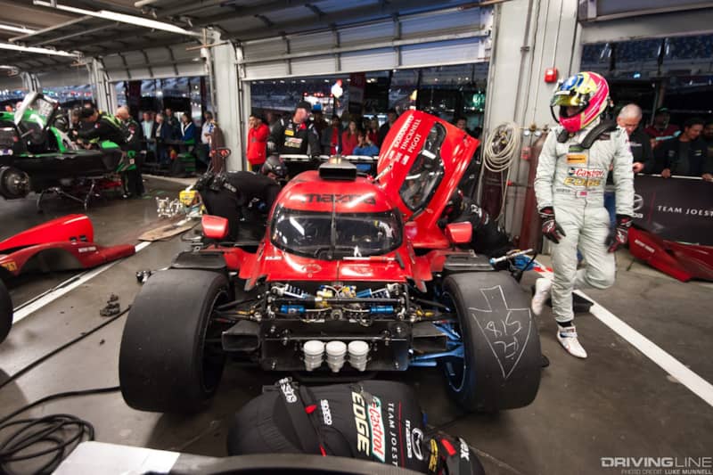 Mazda Team Joest pits at Rolex 24 Hours of Daytona RT24-P