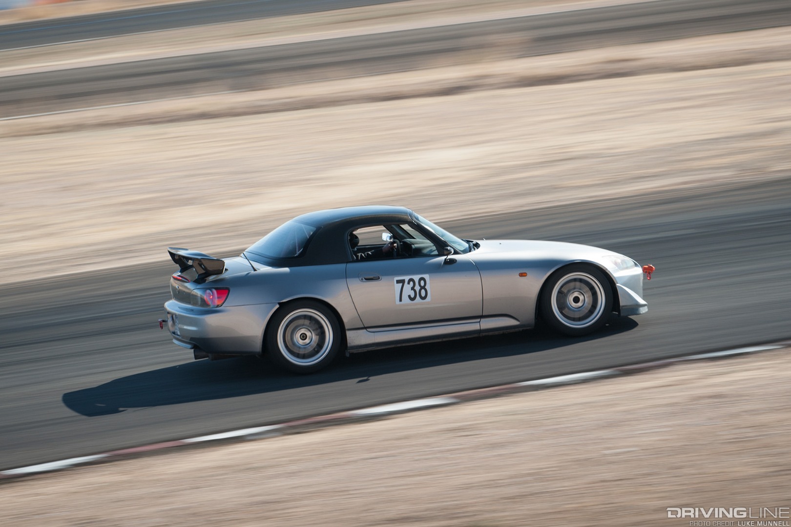 eXtreme SPEED Track Events Streets of Willow Springs silver Honda S2K pan blur