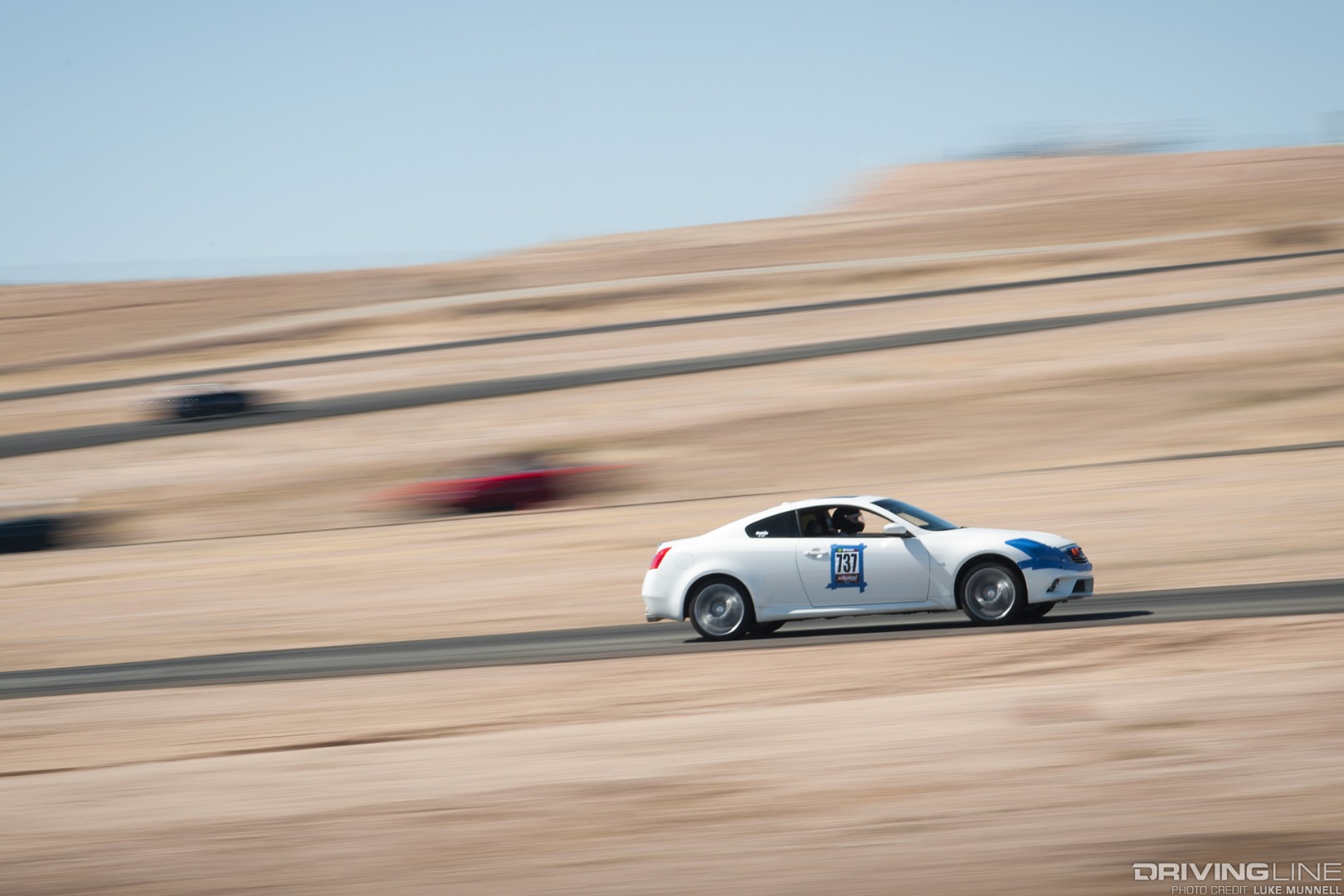 eXtreme SPEED Track Events Streets of Willow Springs white Infiniti G35 pan blur
