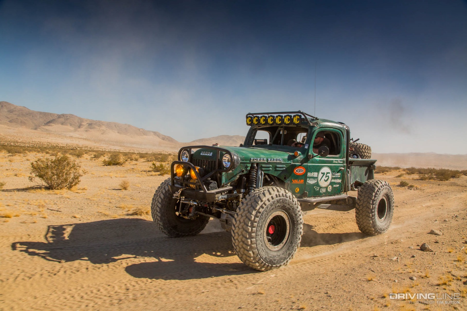 RaceTractor moving through Johnson Valley