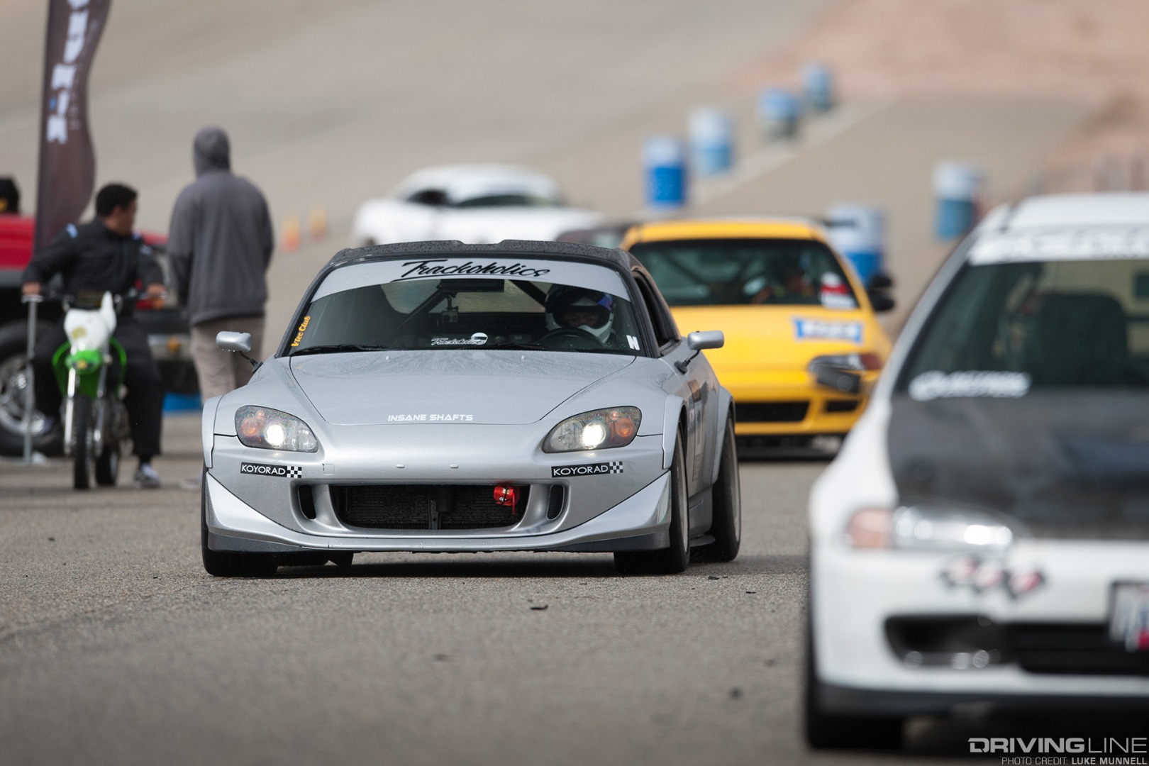 VTEC Club USA rd. 1 Streets of Willow Springs silver Honda S2000 time attack race car