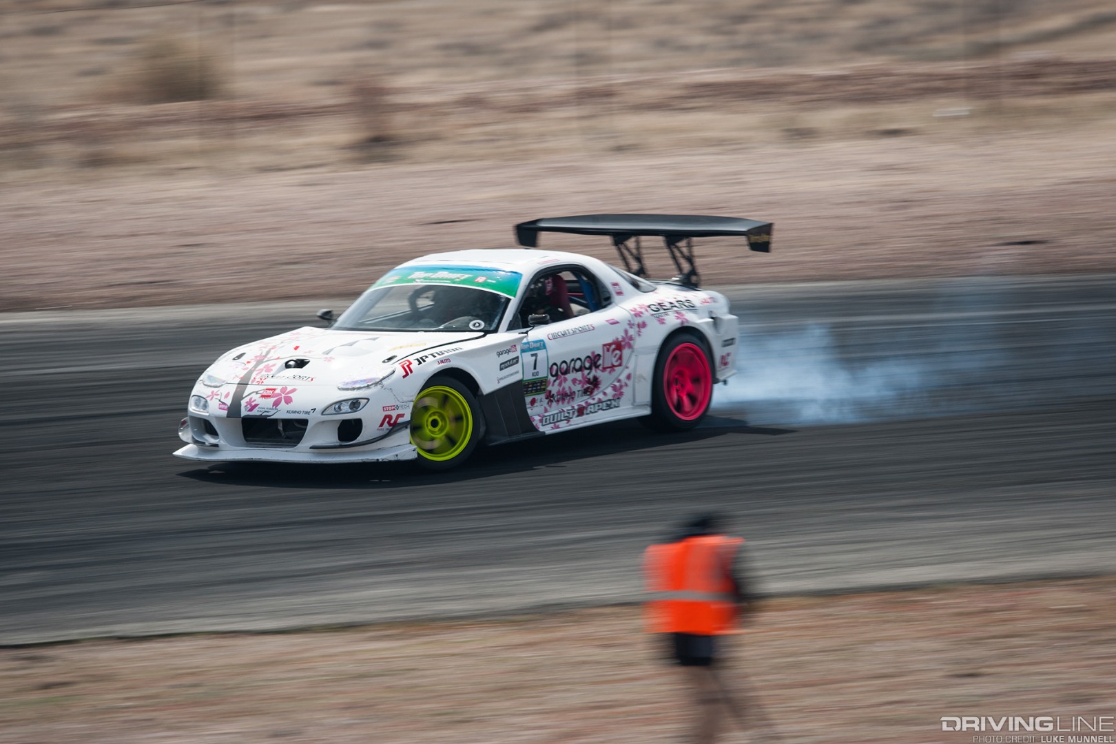Top Drift round 1 SoCal pro-am drifting Daniel Kuo FD3S Mazda RX-7 drifting initiation