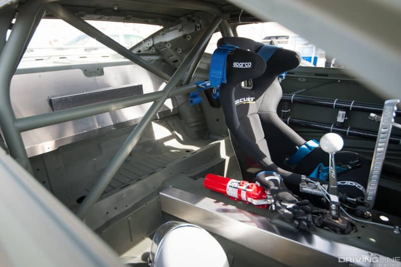 Top Drift round 1 SoCal pro-am drifting Alex Grimm Chevrolet Camaro caged interior racing seat shifter