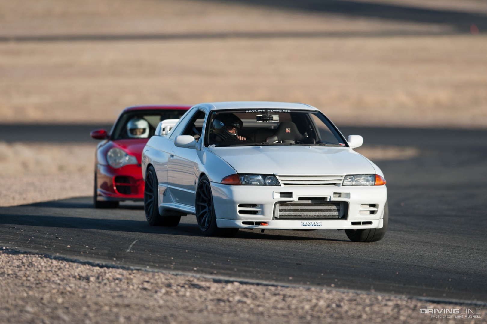 Porsche 996 Turbo Nissan R32 GT-R Battle Nissan Front