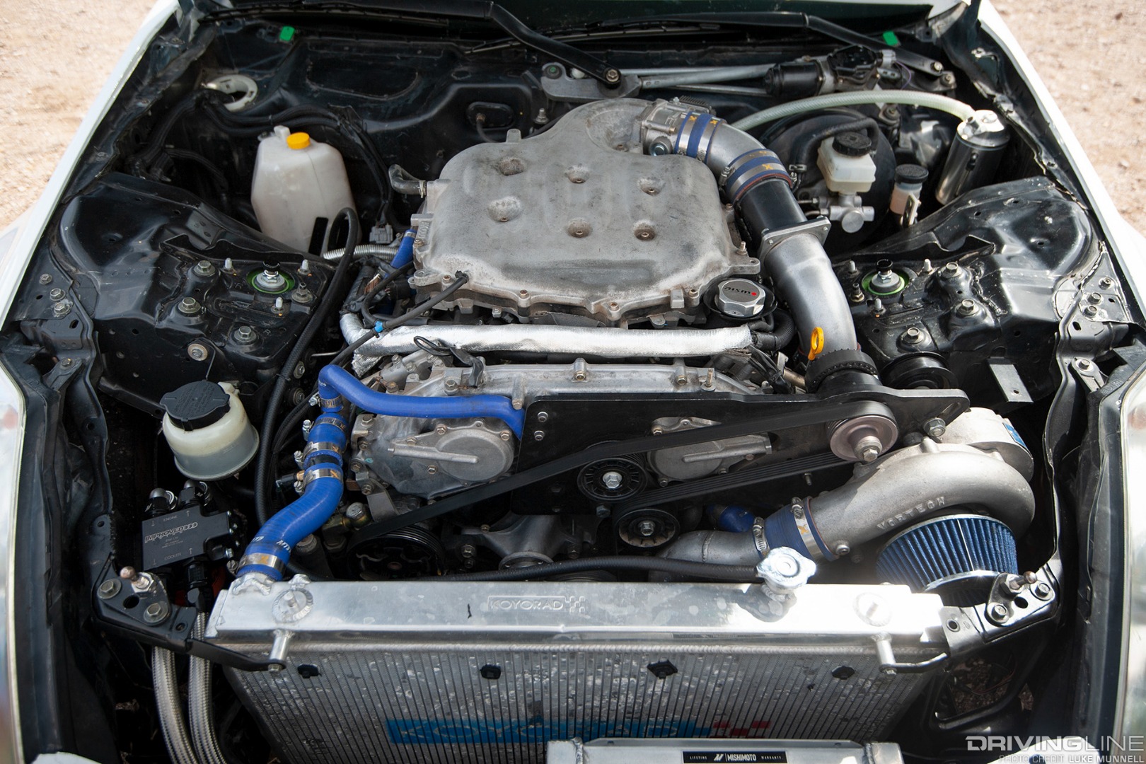 Don Boline Concept Builders Nissan Z33 350Z supercharged VQ35DE engine bay