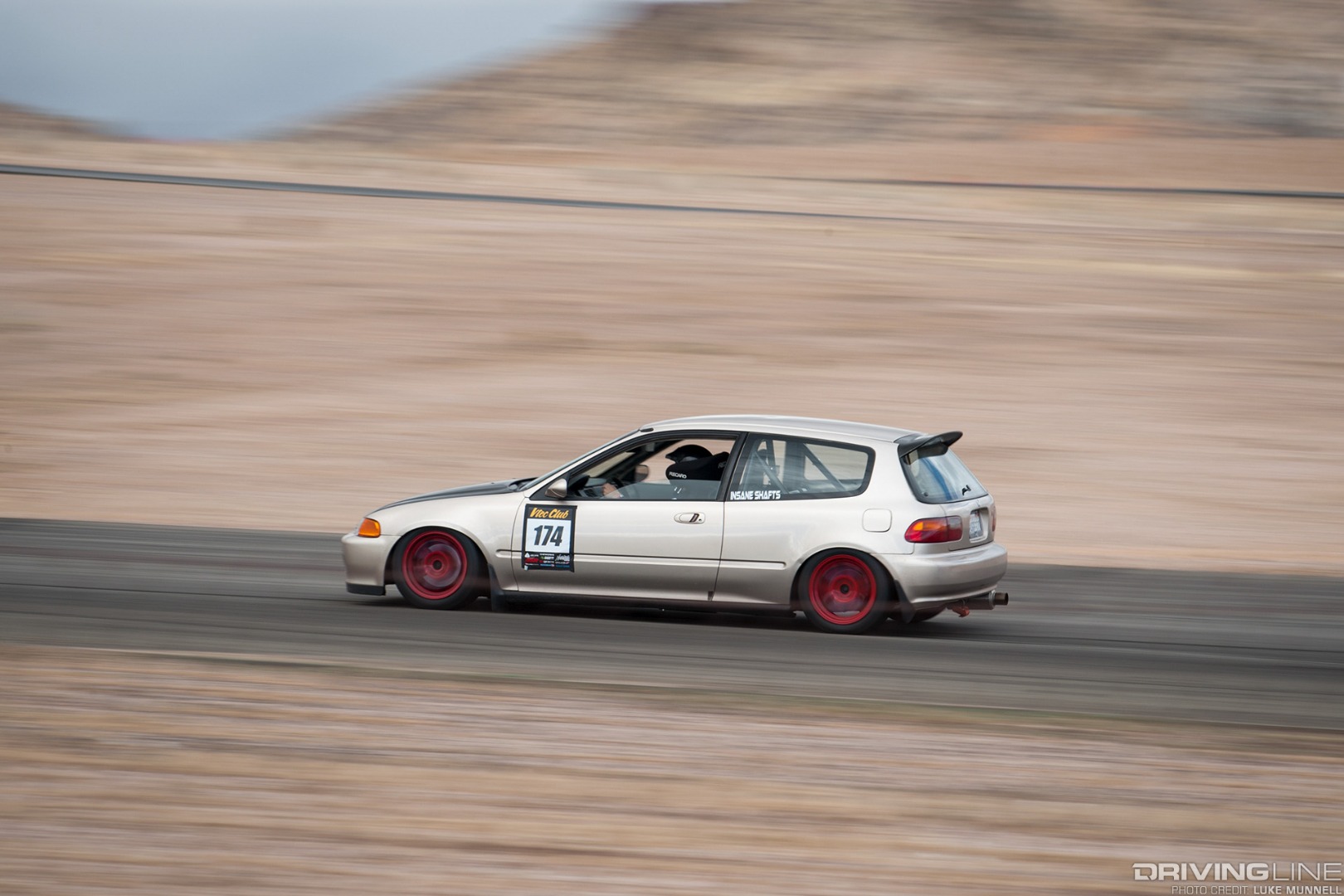 John Cruz Goldy EG Honda Civic hatchback side profile pan