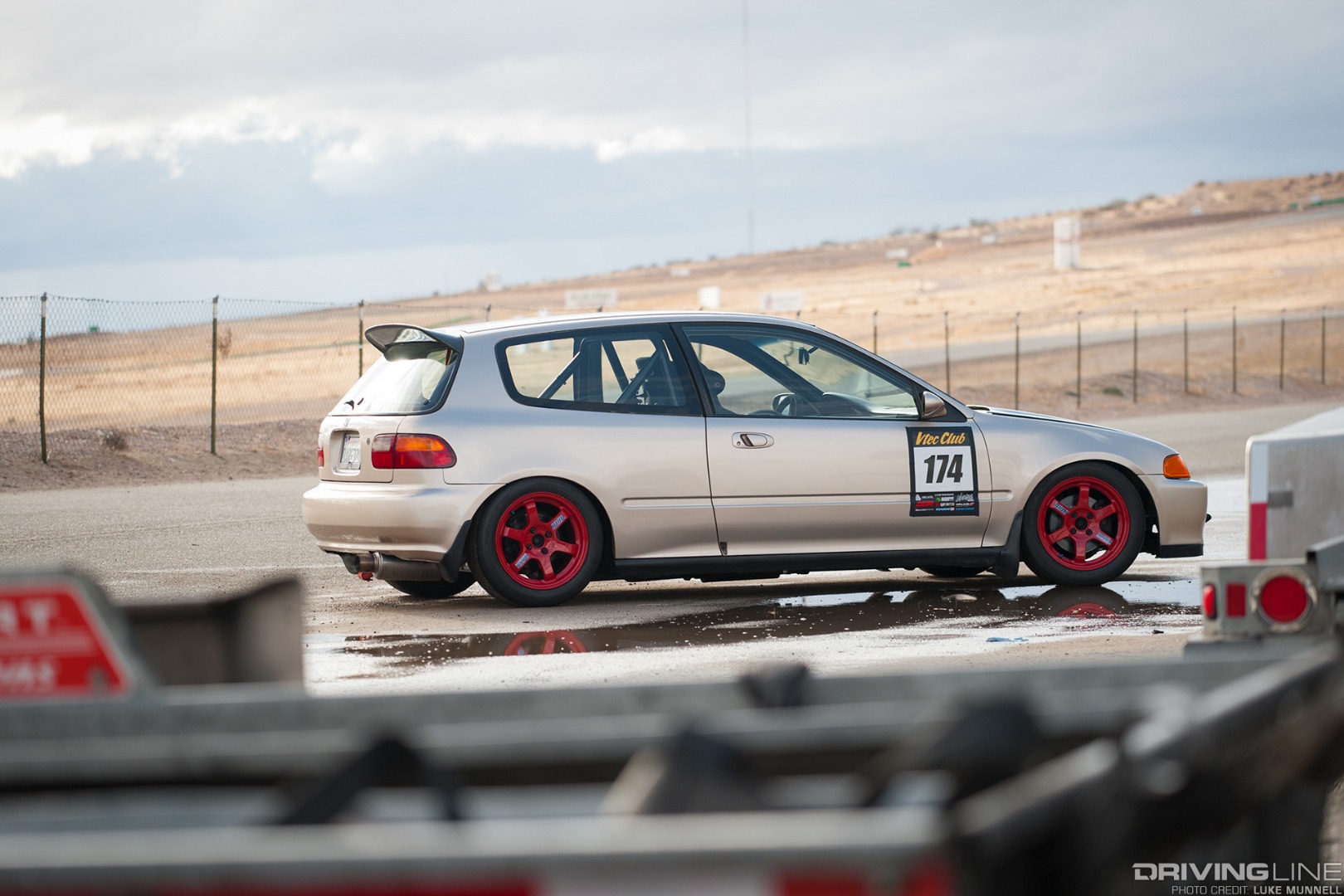 John Cruz Goldy EG Honda Civic hatchback rear side