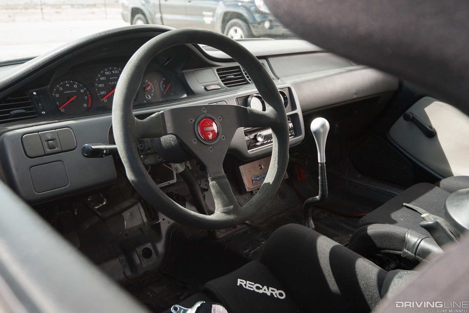 John Cruz Goldy EG Honda Civic hatchback interior dash