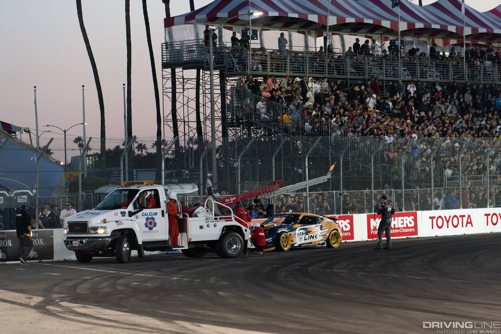 Formula D Grand Prix of Long Beach Super Drift - George Kiriakopoulos Z34 Nissan 370Z broken
