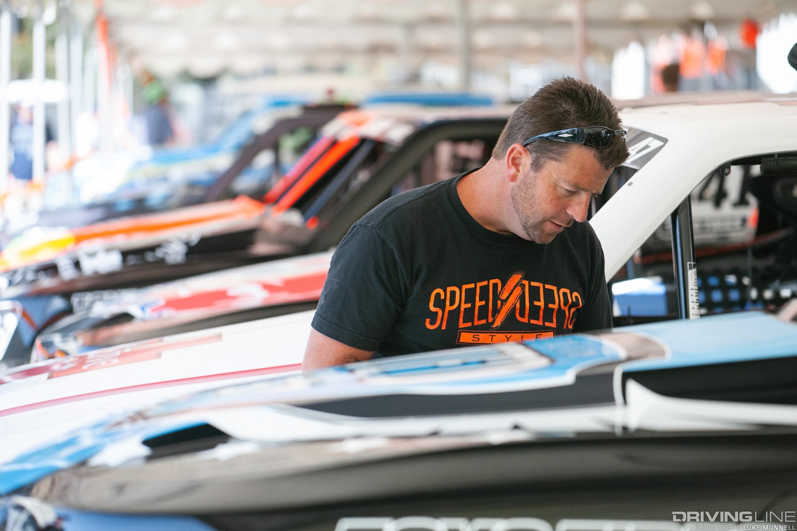 Stadium Super Trucks Formula Offroad Long Beach - drivers in the pits 3