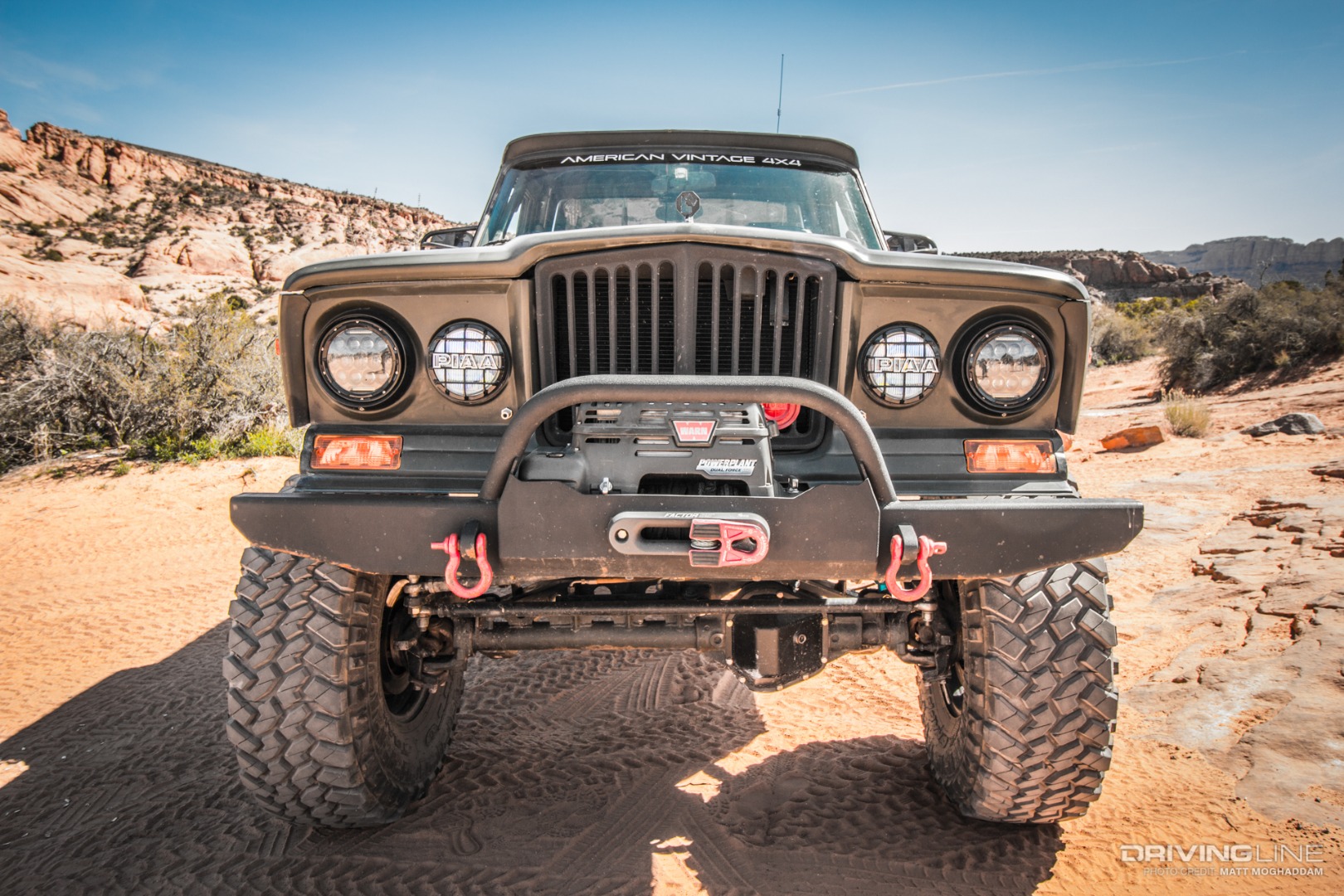 the Jeep Gladiator front grill on Komodo