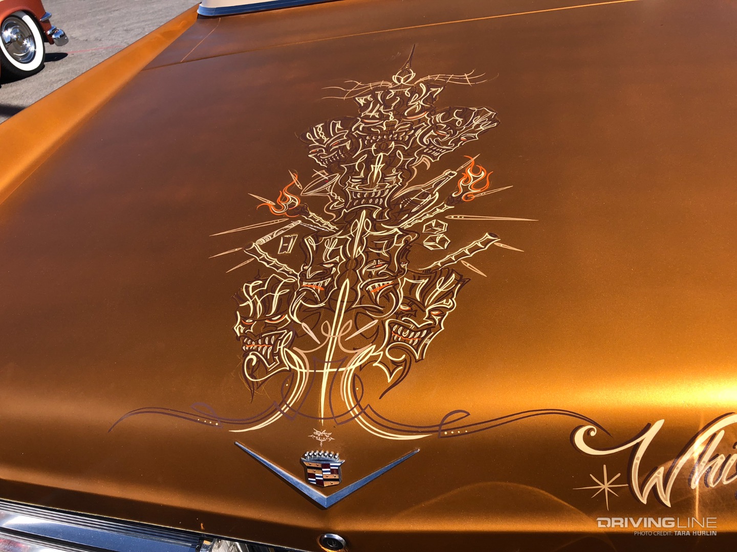 Tiki Pinstripes on Custom Cadillac