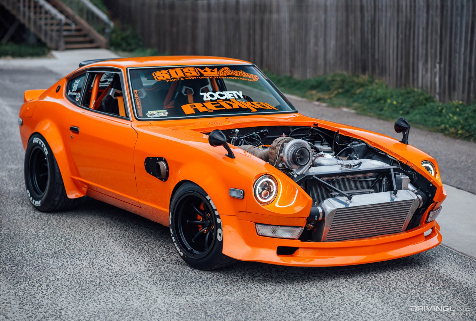 1972 240Z with LS V8 and Turbo in Orange