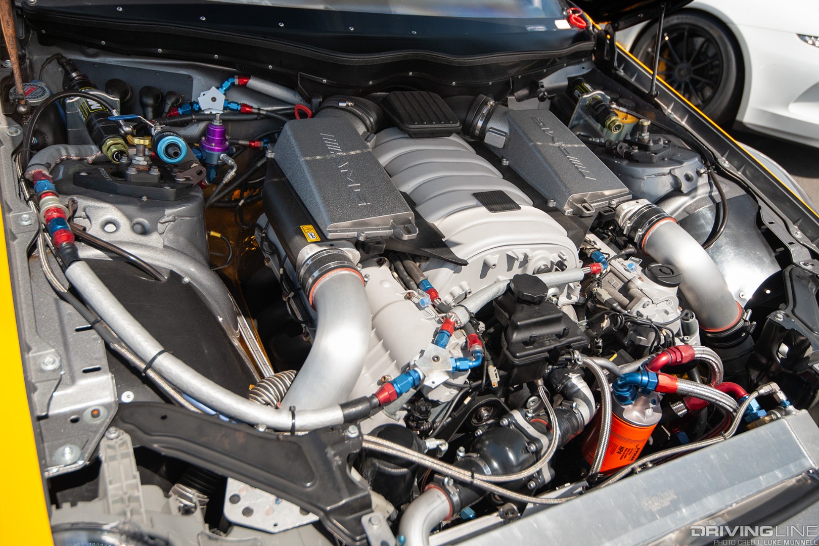 PCA California Festival of Speed at Auto Club Speedway 2012 CLK 63 AMG Black Series World Challenge engine bay