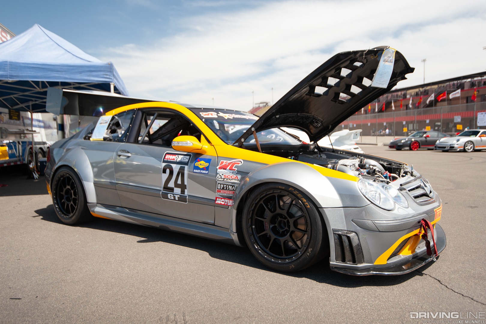 PCA California Festival of Speed at Auto Club Speedway 2012 CLK 63 AMG Black Series World Challenge car