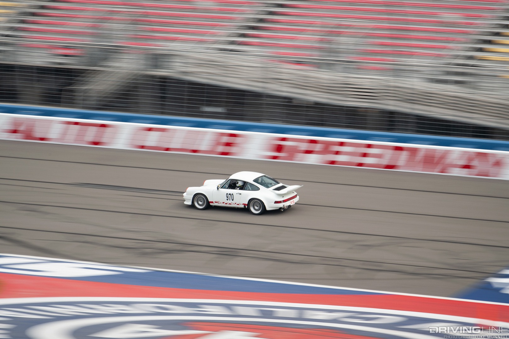 PCA California Festival of Speed at Auto Club Speedway Porsche 911 oval pan blur