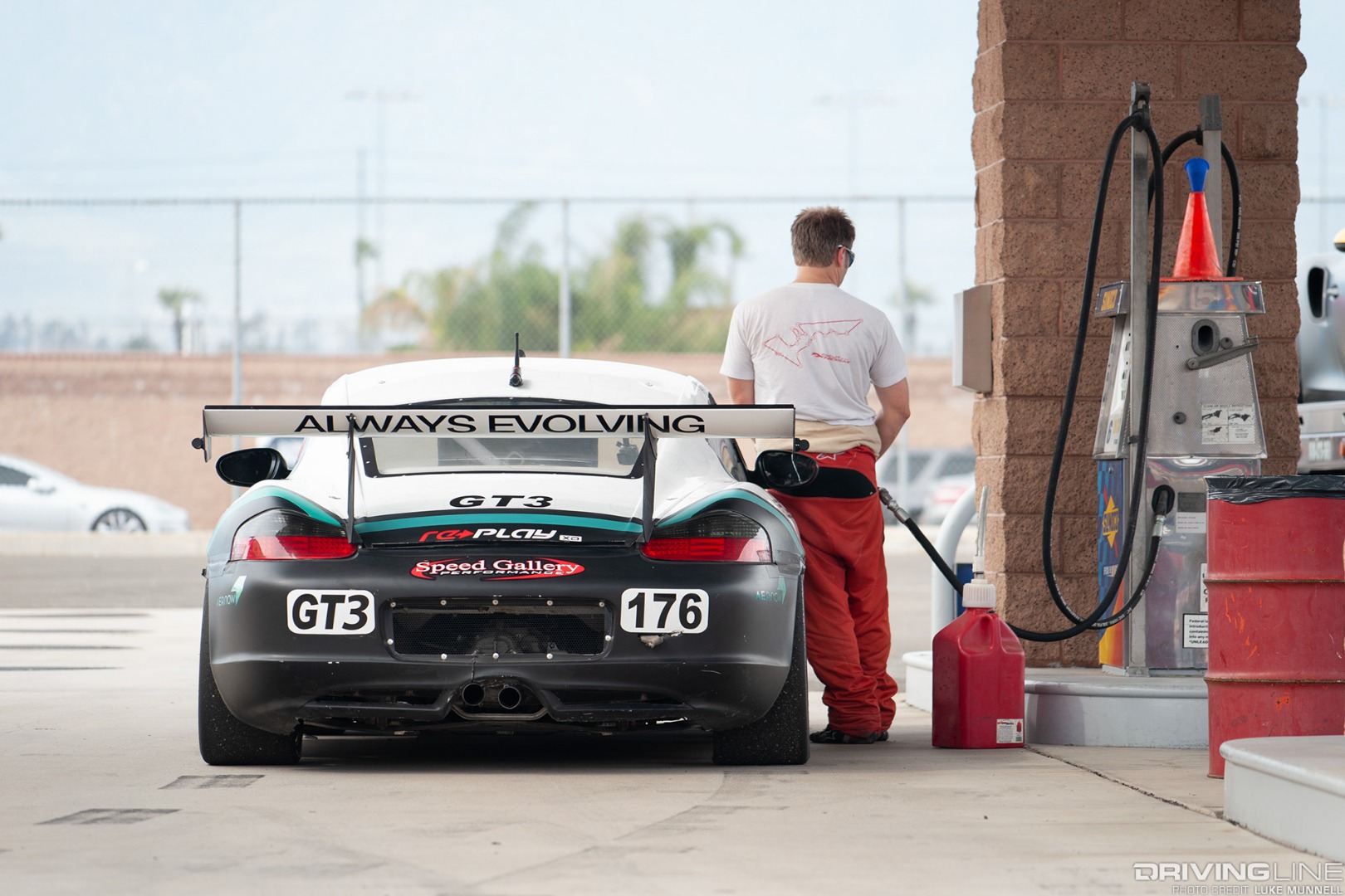 PCA California Festival of Speed at Auto Club Speedway gassing up Sunoco fuel pumps