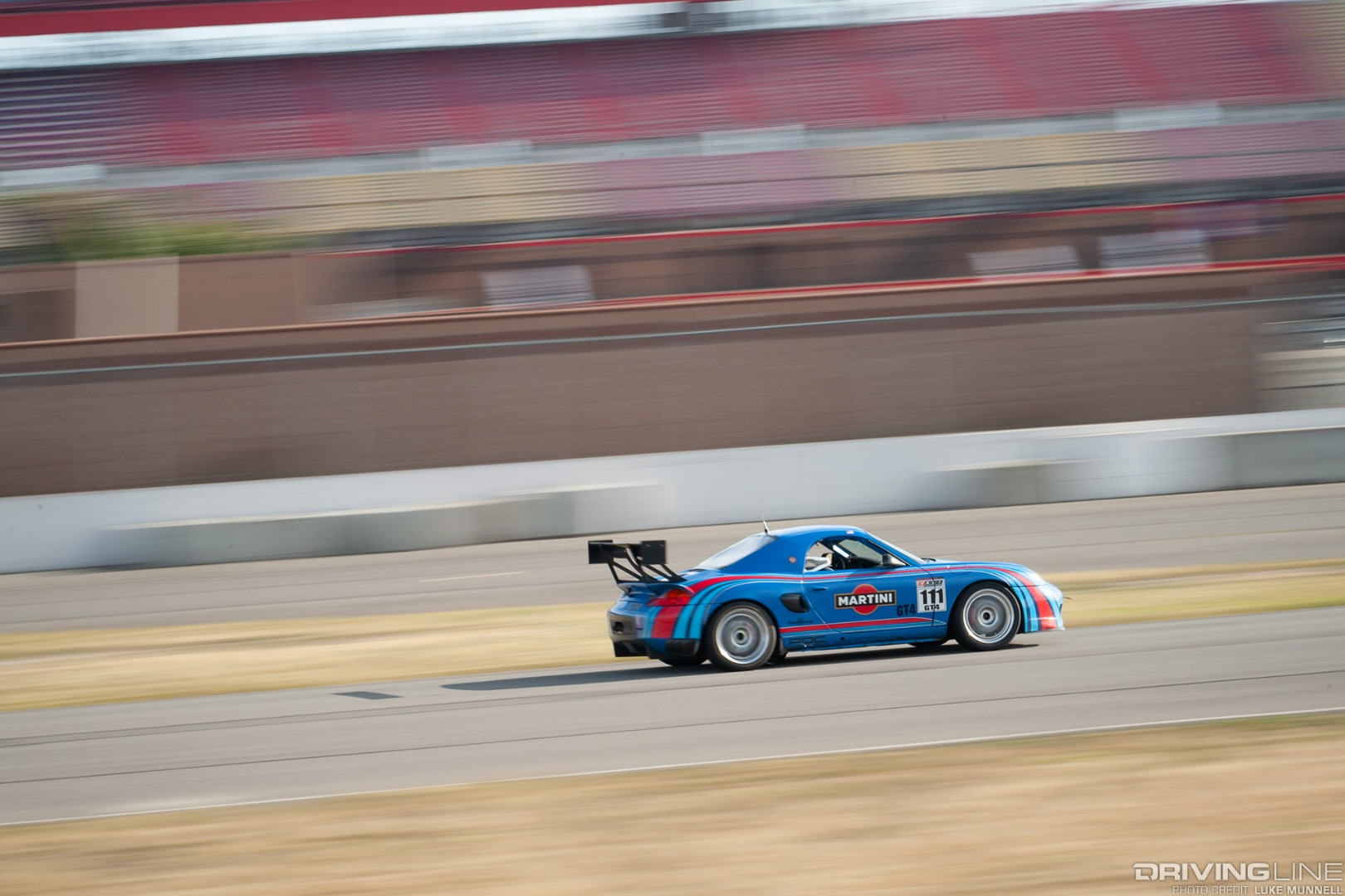 PCA California Festival of Speed at Auto Club Speedway VALI Motorsports Martini no. 111 Porsche Boxster side