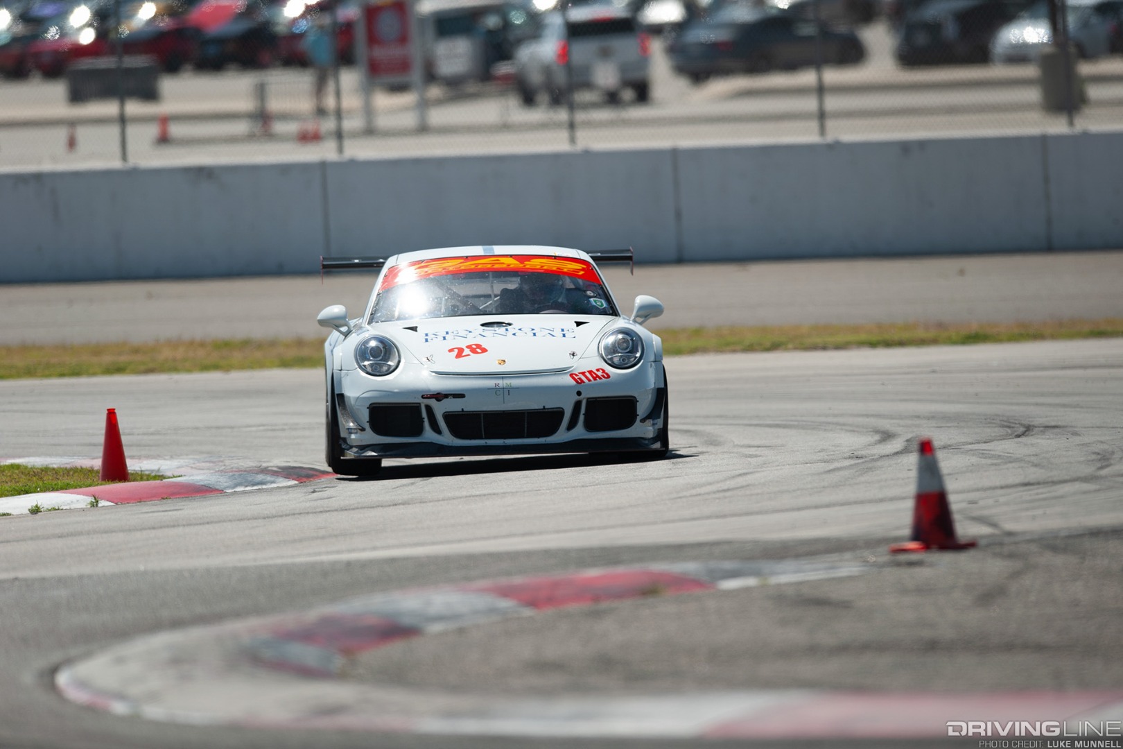 PCA California Festival of Speed at Auto Club Speedway GAS Motorsport no. 28 Porsche GT America front