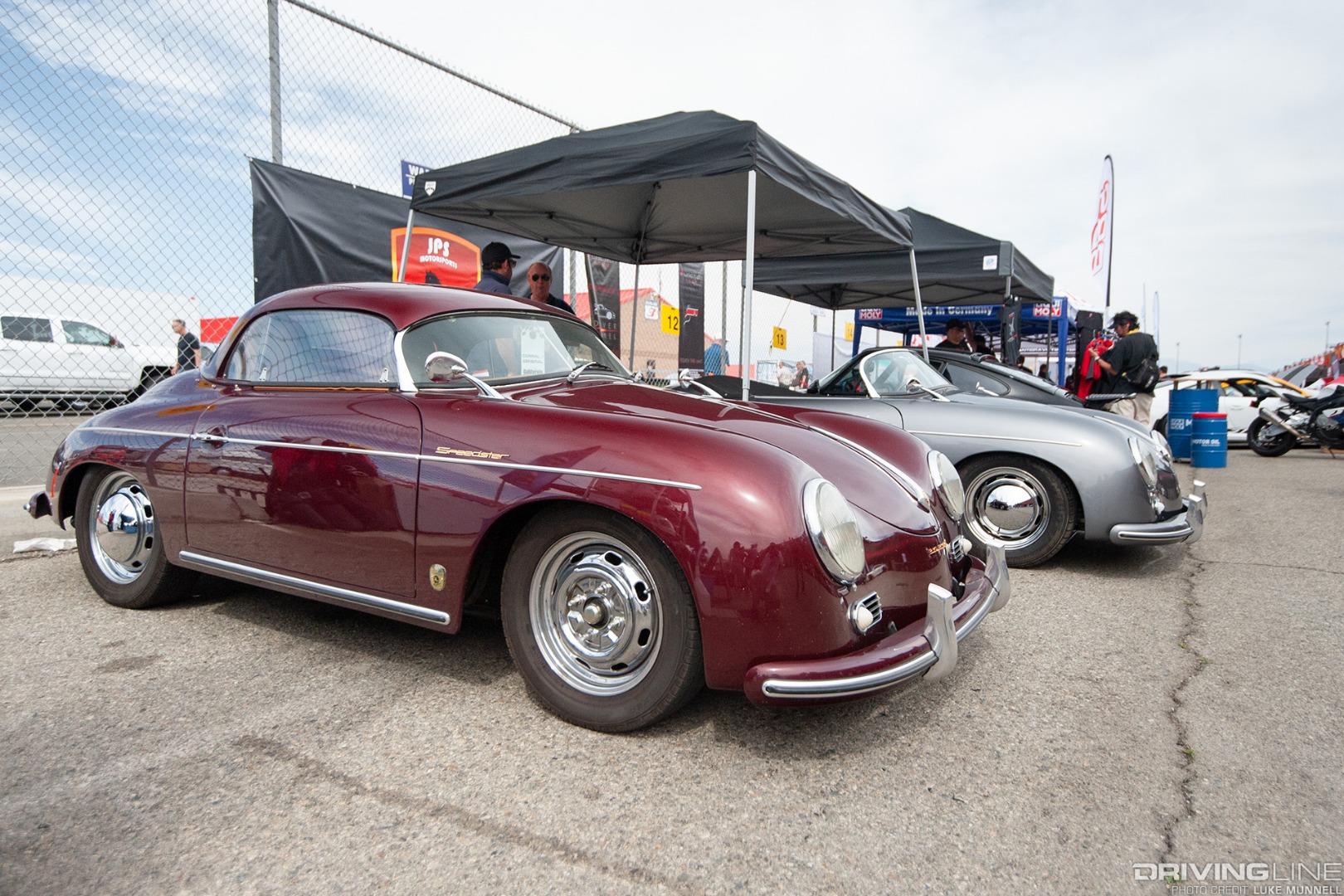 PCA California Festival of Speed 1959 Porsche 356 and Speedster in vendor alley