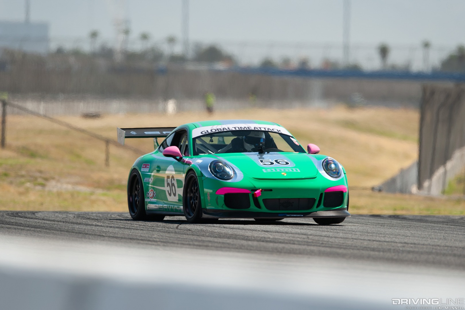 PCA California Festival of Speed at Auto Club Speedway Adam Knapik no. 56 Savvy Racing 911 GT3 Cup front