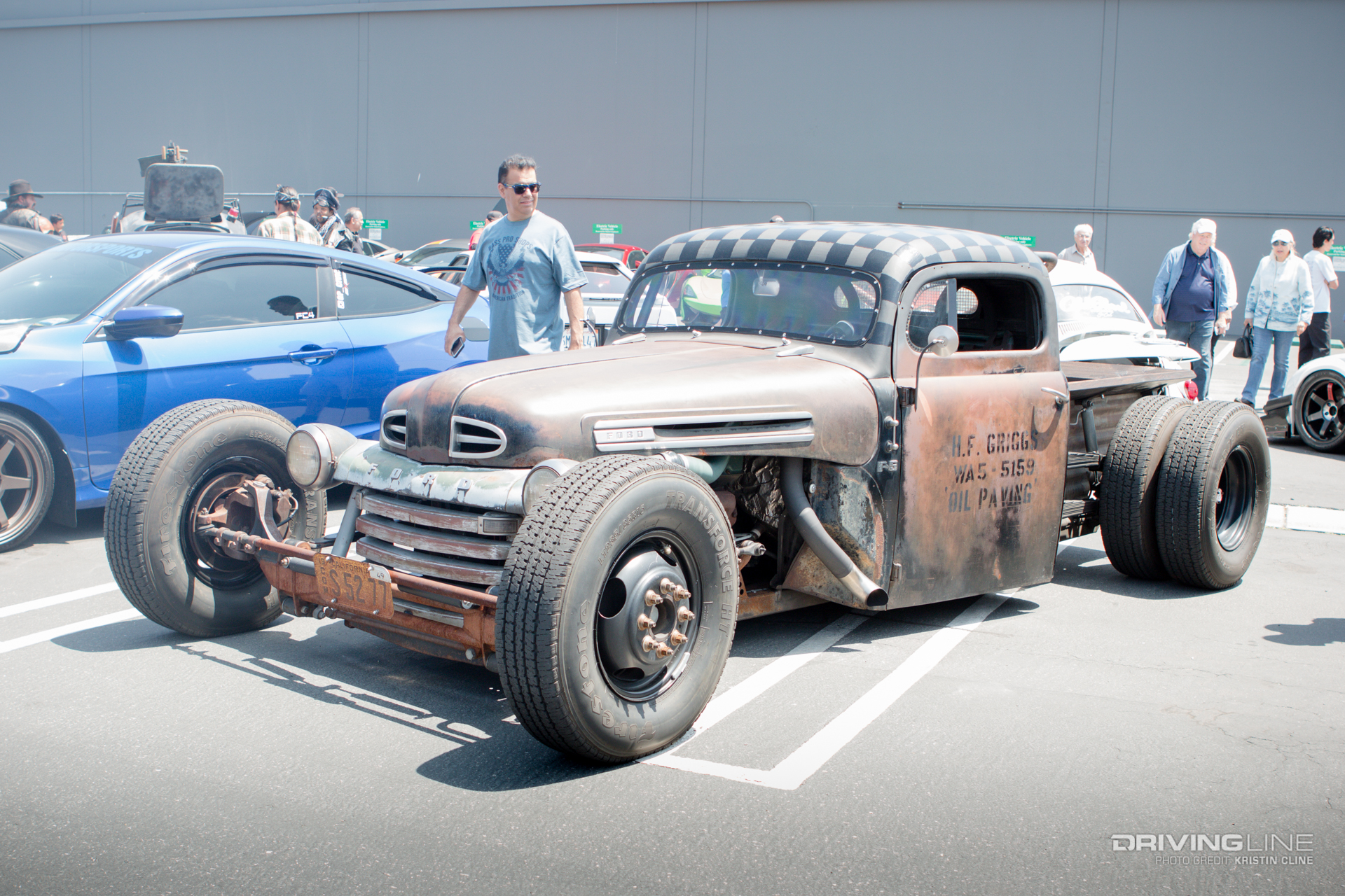 Hot Wheels Legends Tour Car Show - El Segundo Finalist - Mitch Allread's '49 Ford F-5 Pickup Dually Rat Rod