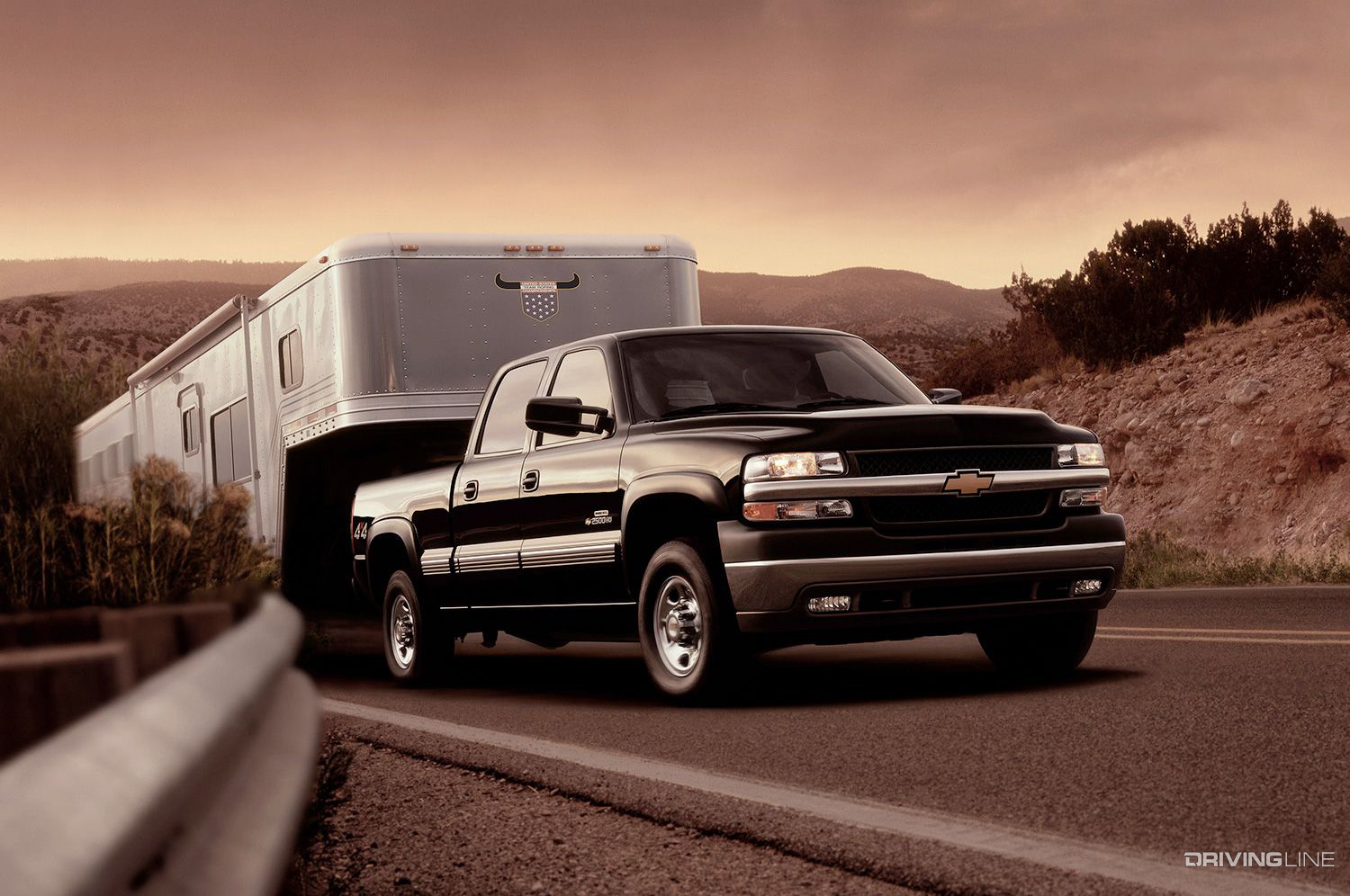 Chevrolet silverado 2500 HD duramax truck towing a trailer