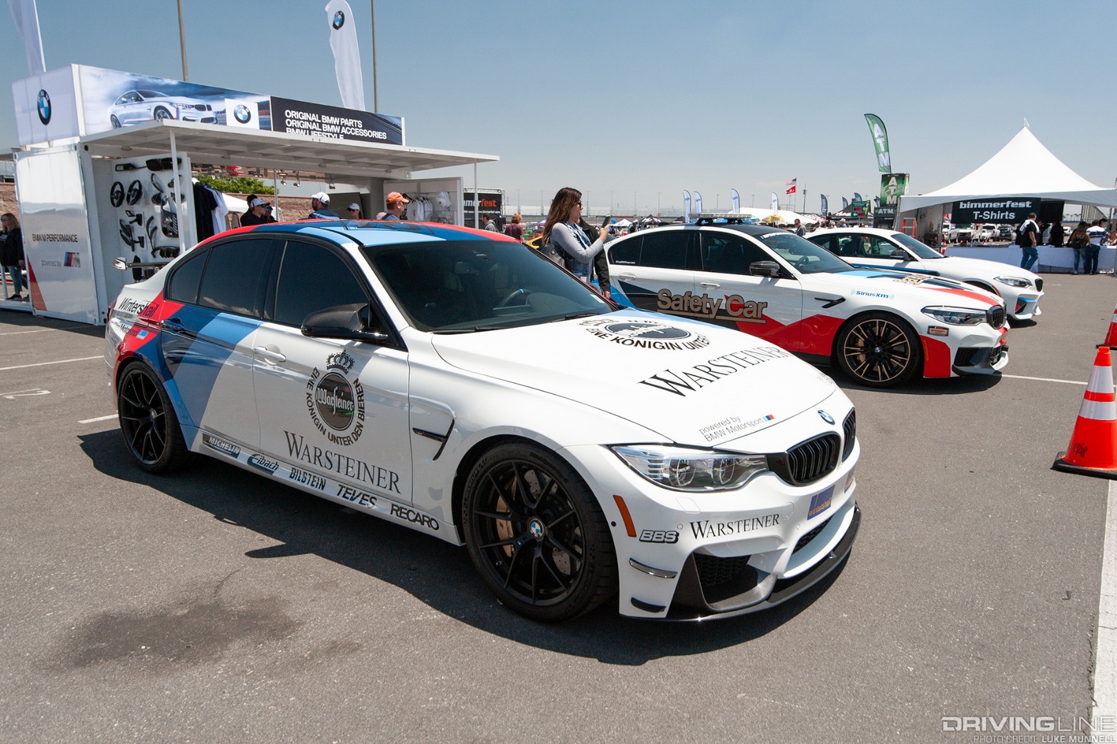 Bimmerfest West 2018 Auto Club Speedway Fontana BMW Motorsport M3 and M4 instructional vehicles