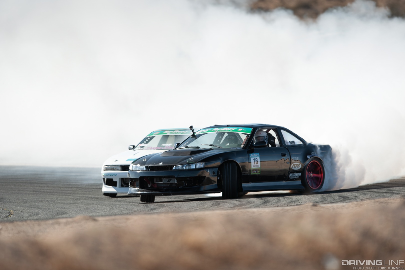Top Drift rd 3 Willow Springs Dominic Martinez S14 Nissan 240SX Shaun Doom S13 240SX