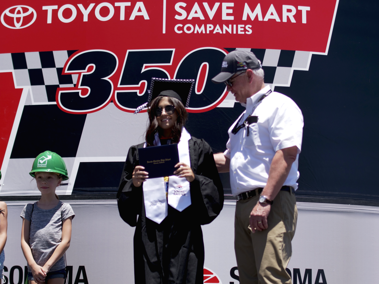 Hailie Deegan graduation photo credit Toyota Racing
