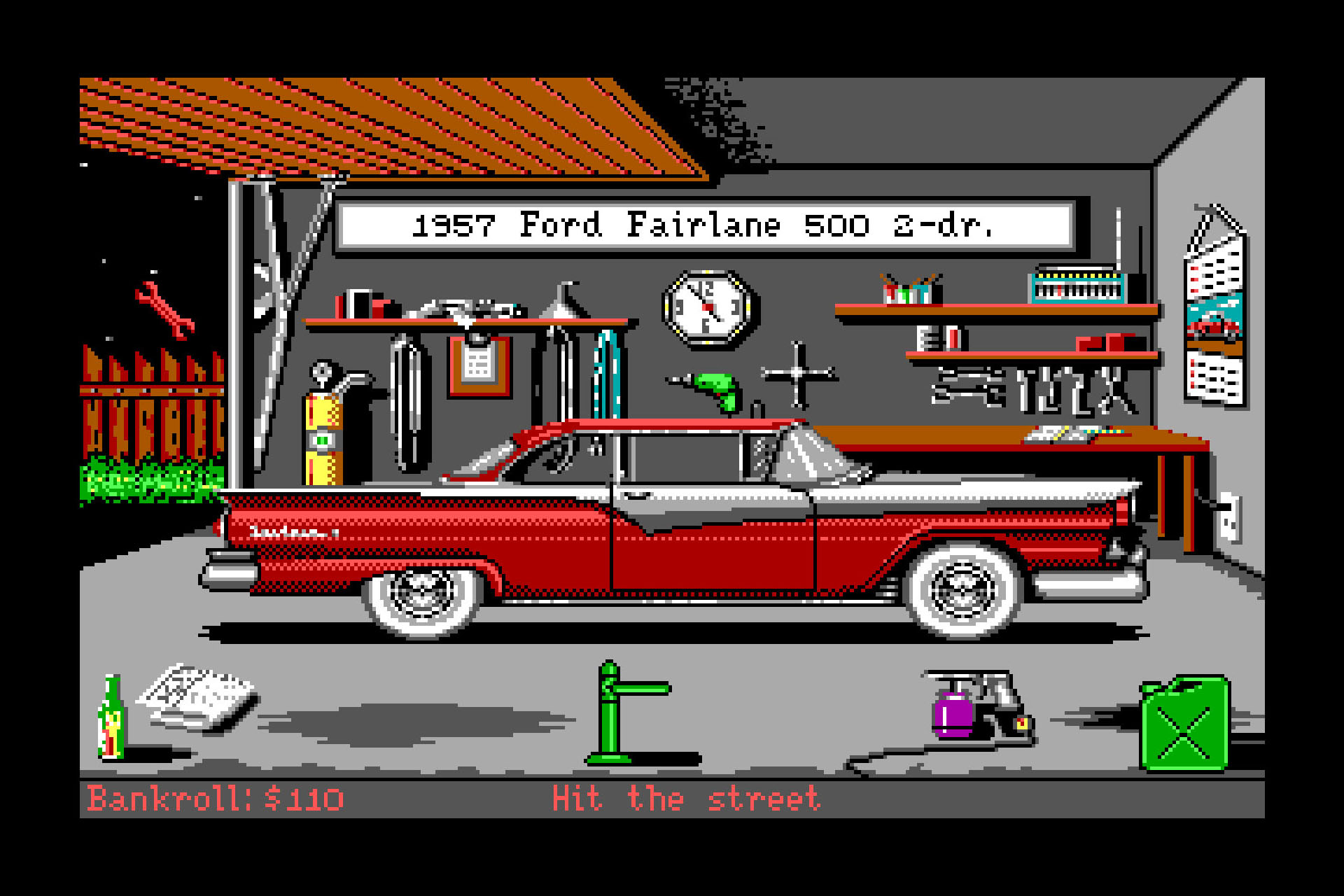 Street Rod Car in Garage