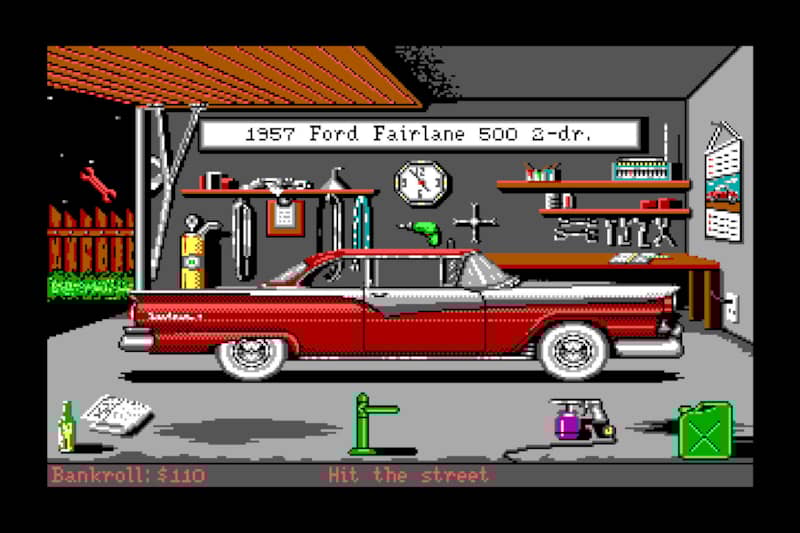 Street Rod Car in Garage