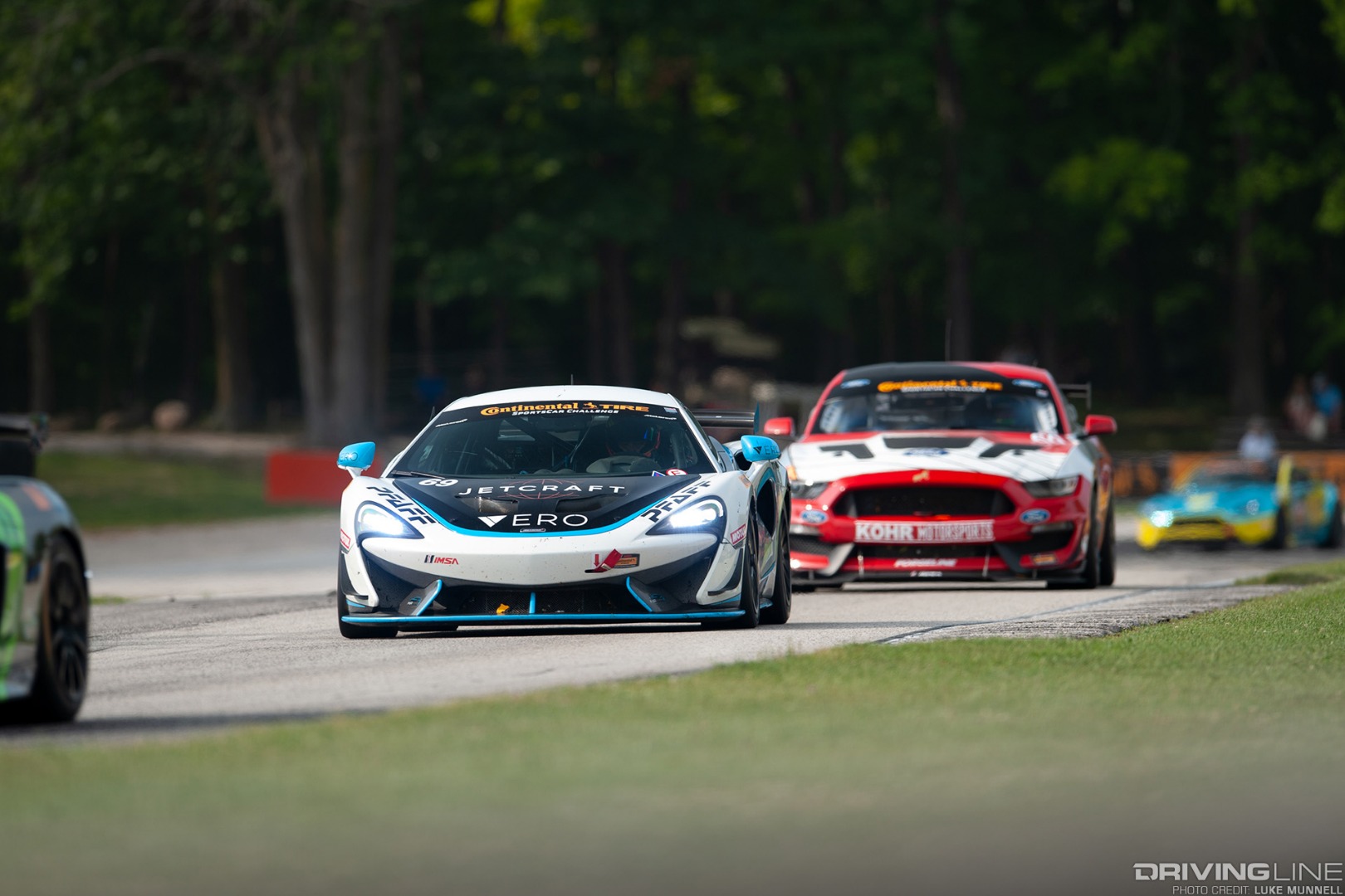GS-class McLaren and Ford Mustang GT4