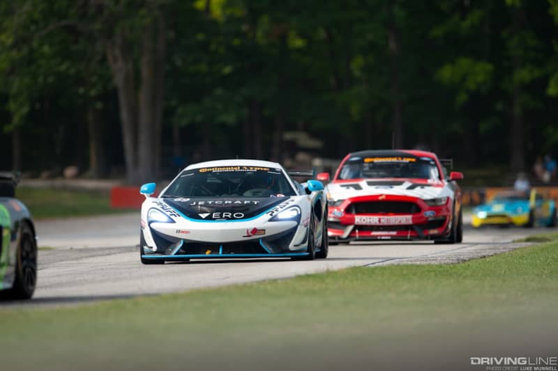 GS-class McLaren and Ford Mustang GT4