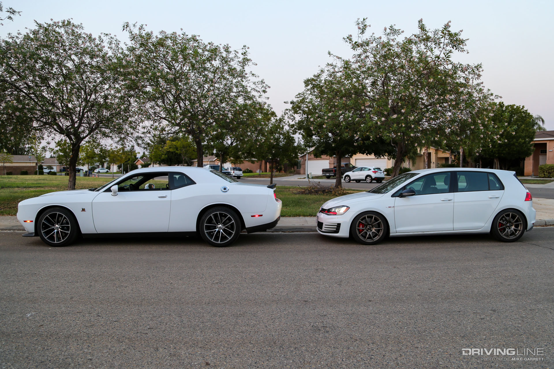 Dodge Challenger Scat Pack VW Golf GTI