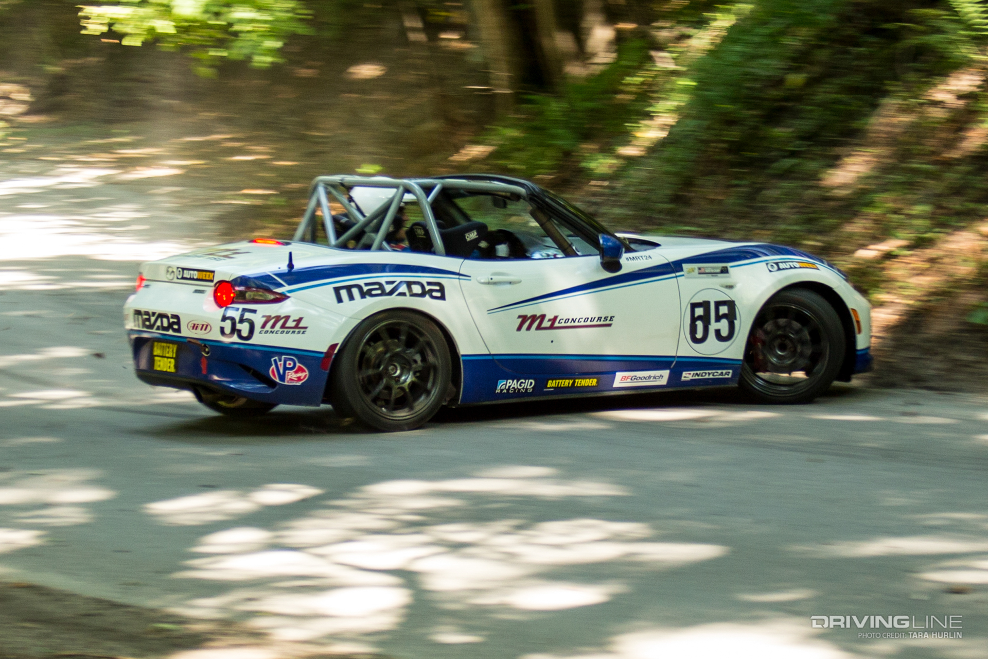 Miata Cup Car sideways at Empire Hill Climb